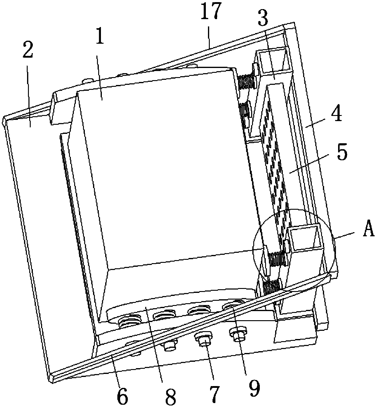 HVAC external unit with easy fixing performance and damping function.