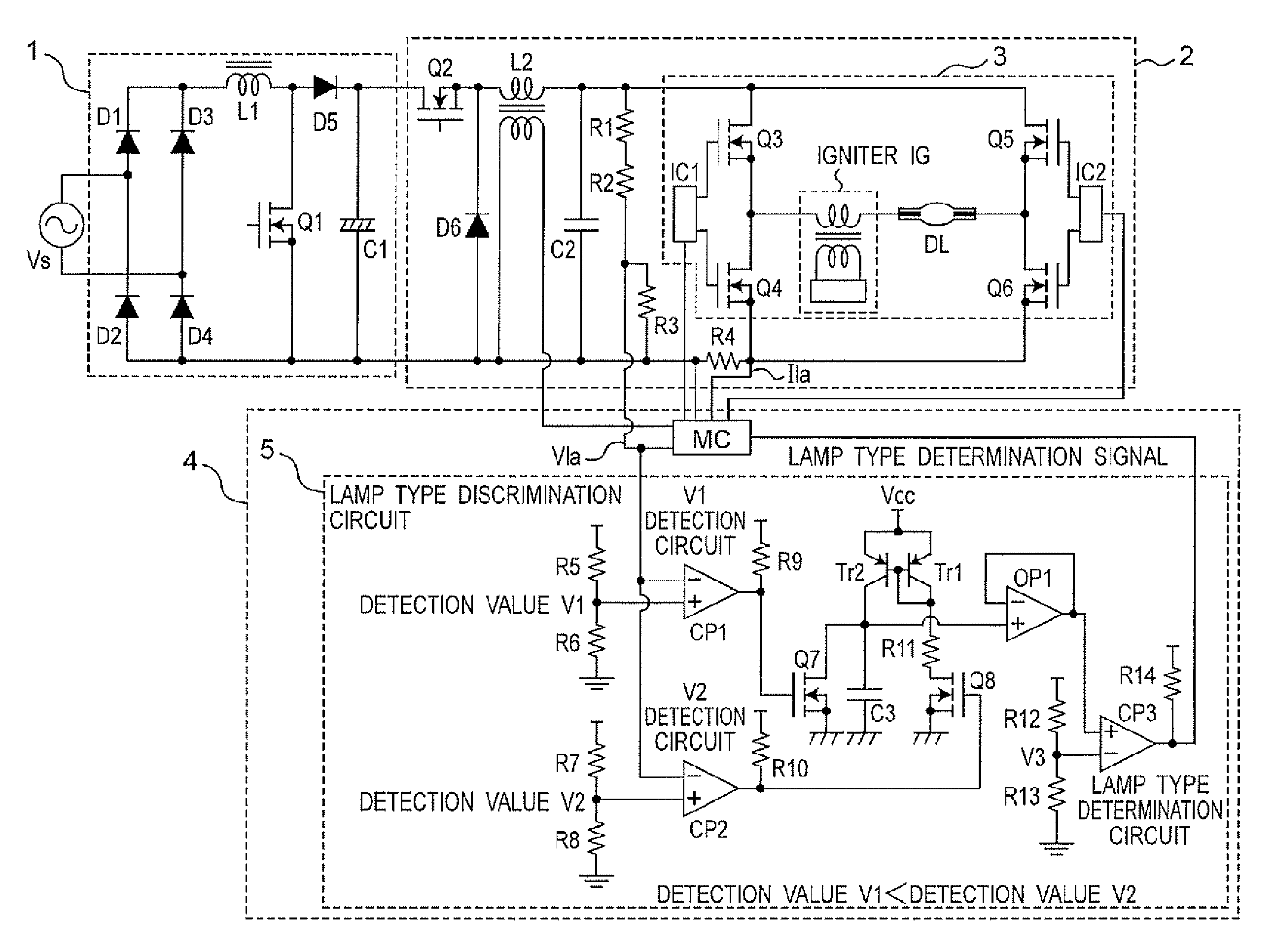 Discharge lamp lighting apparatus, luminaire and illumination system