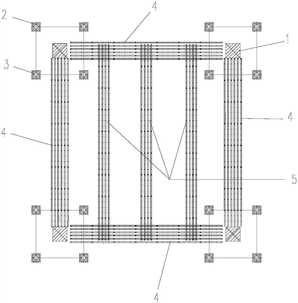 Bailey truss double-layer bidirectional arrangement high-supported formwork construction method