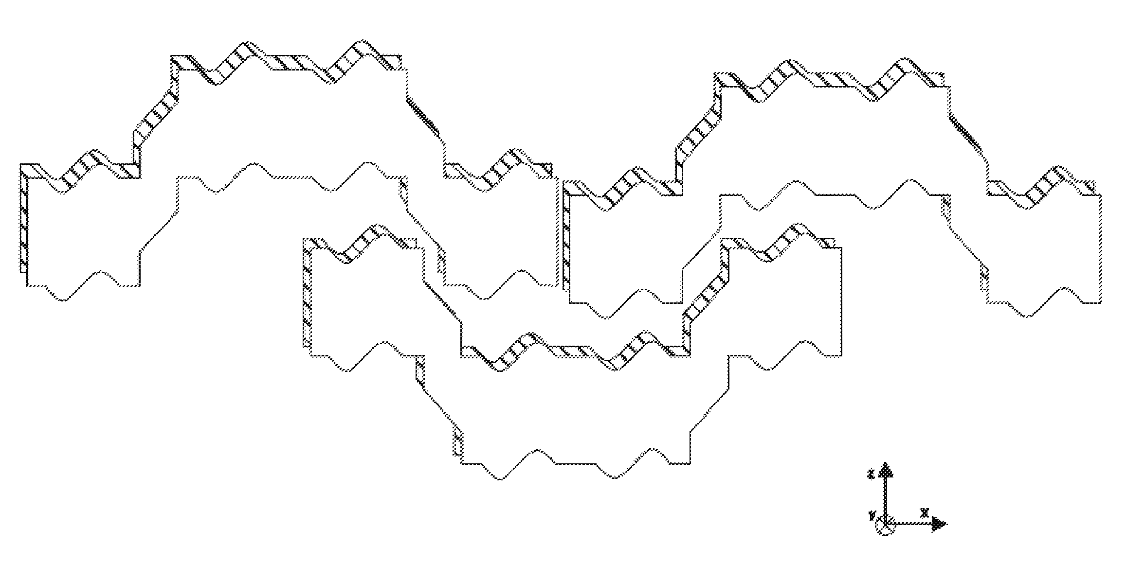 Stackable surface module for a wall surface