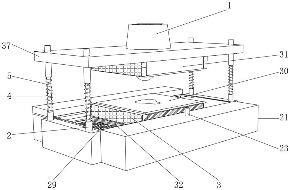 A hot plate mold for lamp manufacturing