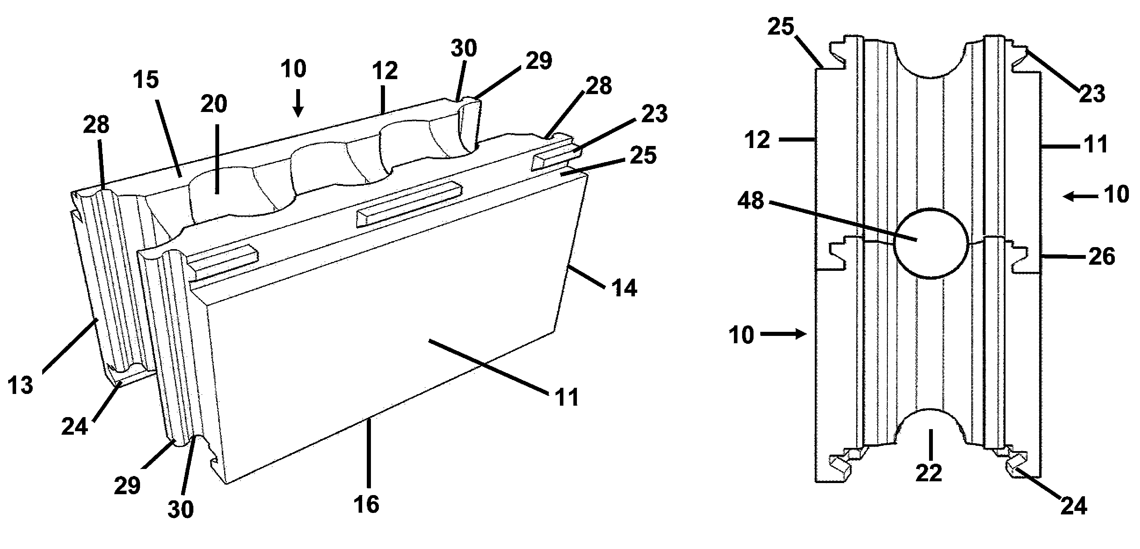 Unbonded non-masonry building block components