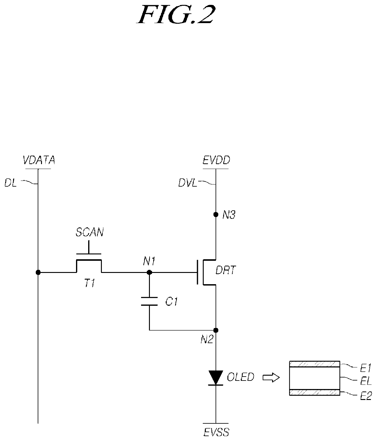 Organic light-emitting display panel and organic light-emitting display device having built-in touchscreen