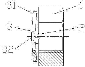 Lock nut and lock method of elastic lock nut for brake disc