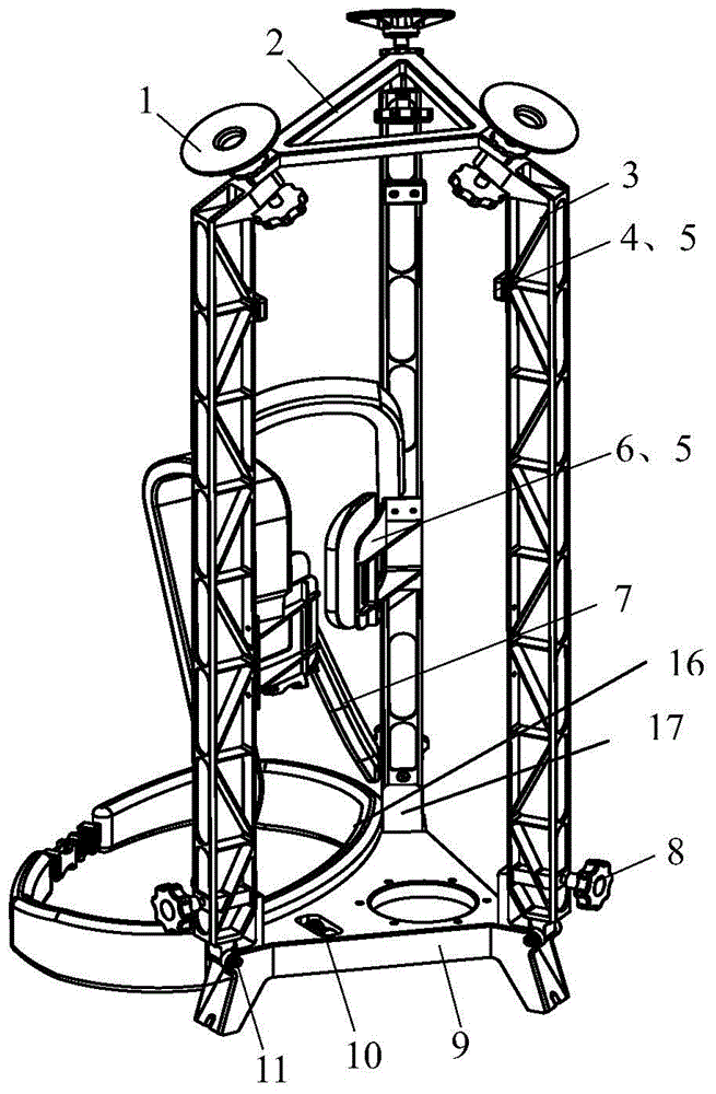 A multifunctional light portable tripod platform device