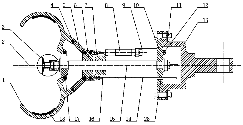 Apple picking robot hand structure