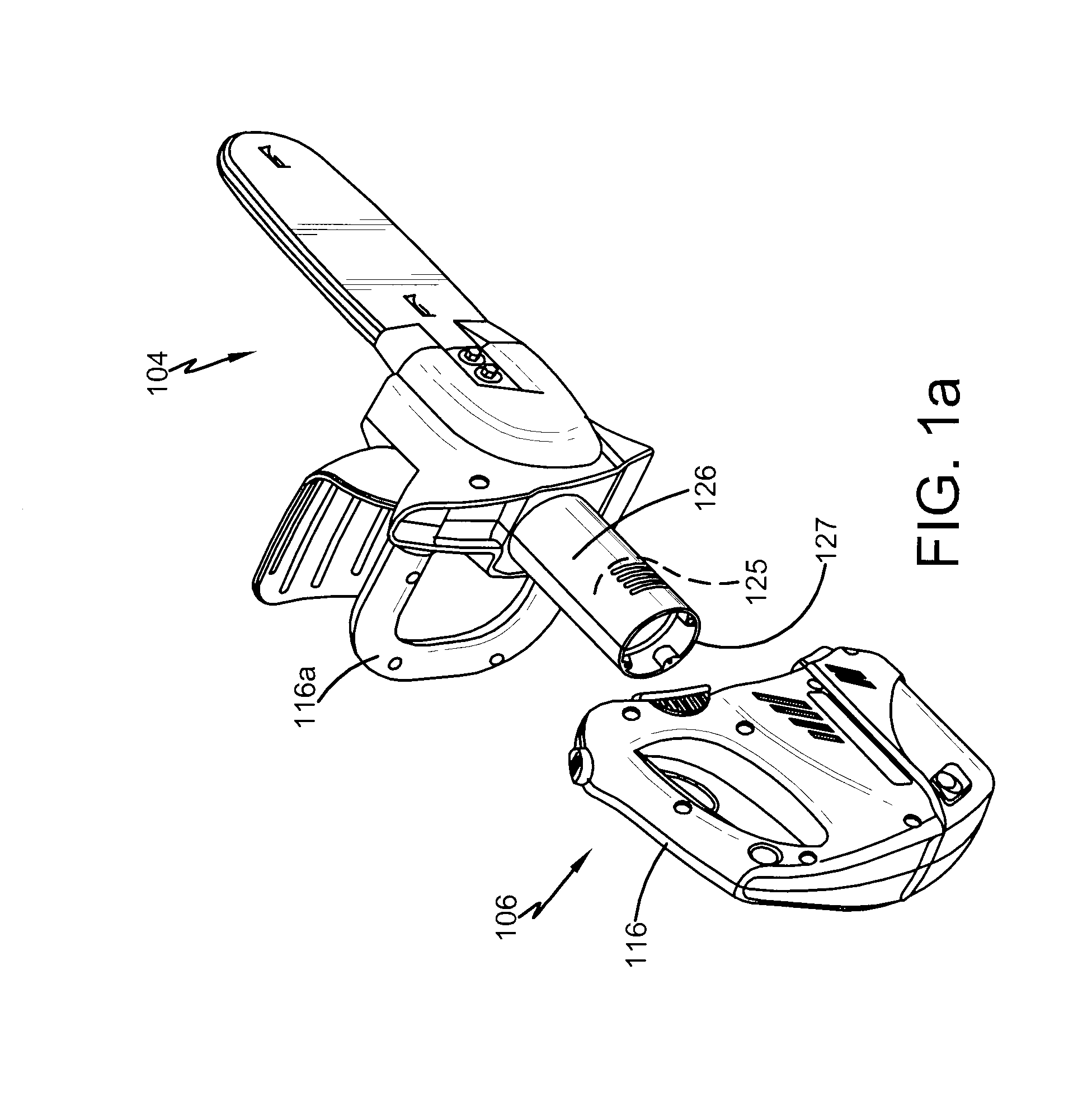 Split power tool with extension