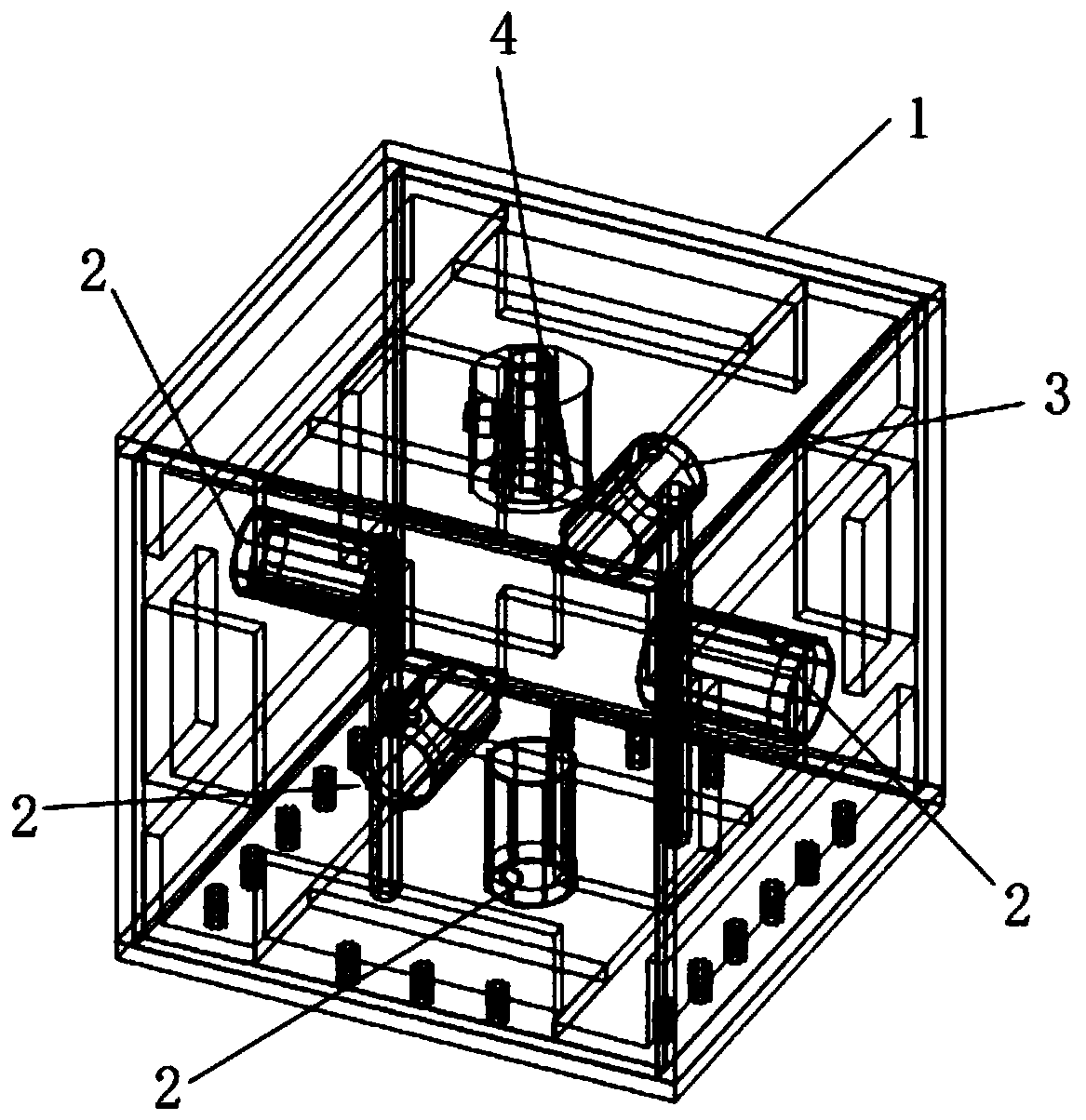 A monitoring method based on a cubic bridge foundation scour safety monitoring device