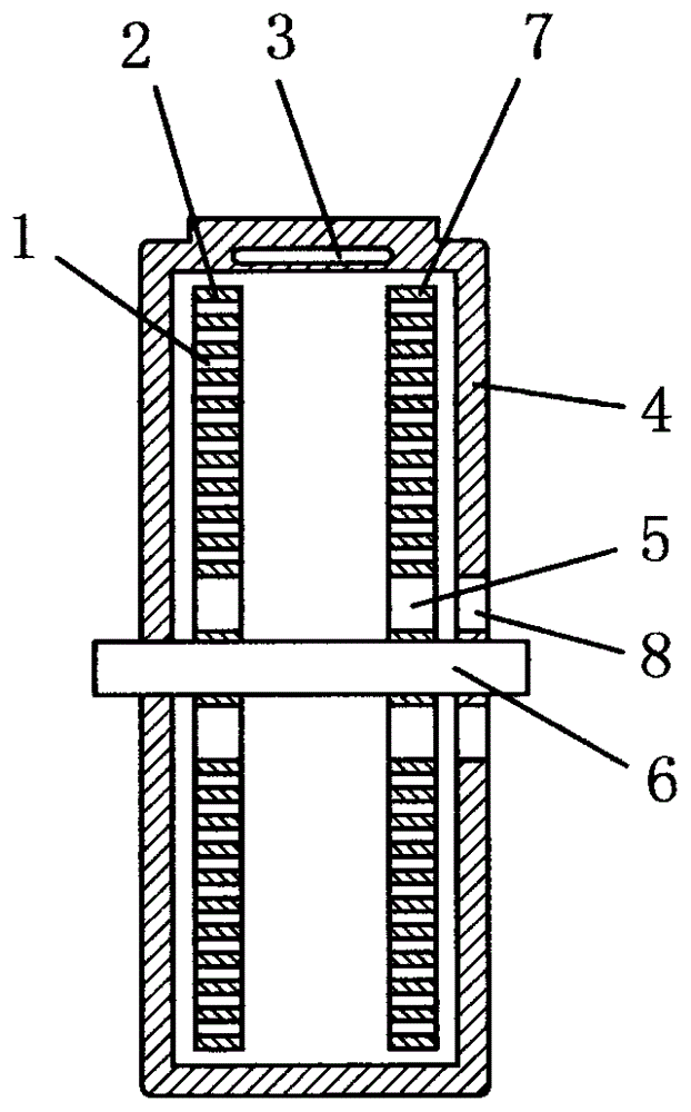 Penetrating type worm wheel