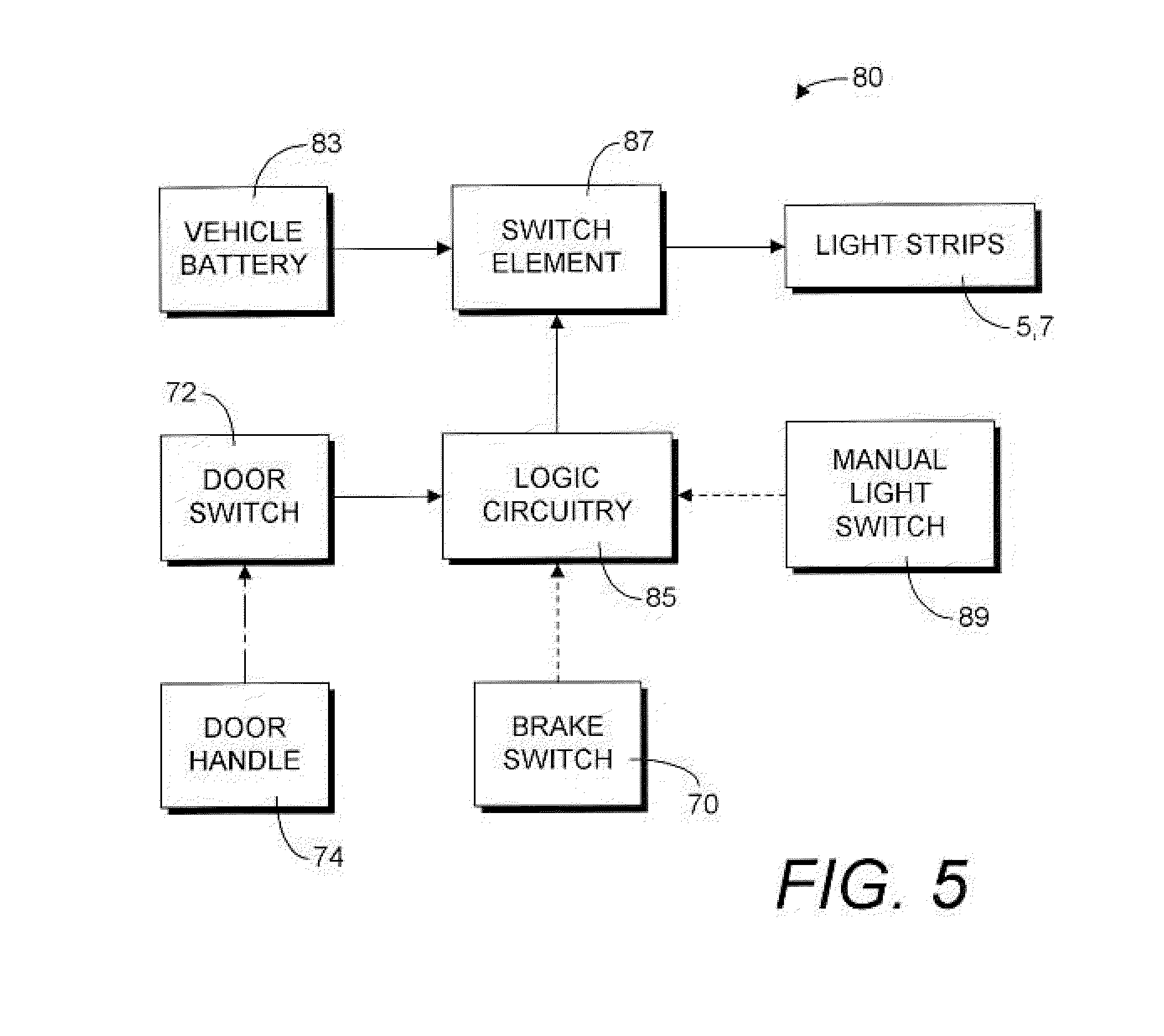 Elevated stop indicator lights for passenger bus