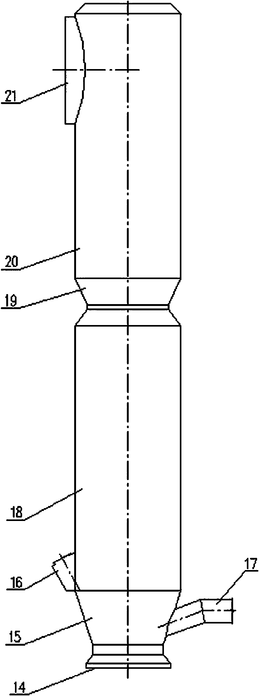 Predecomposition kiln tail system outside of cement kiln, which can treat raw materials with combustibles