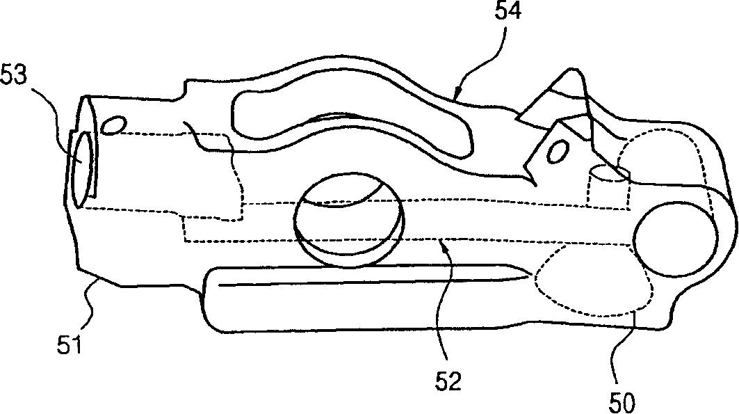 Variable valve lift follower for vehicle