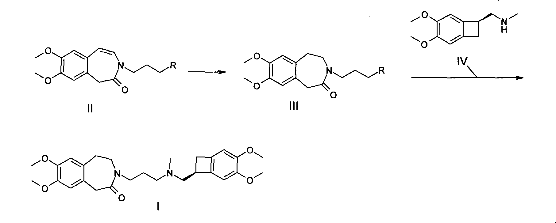 Preparation method of ivabradine