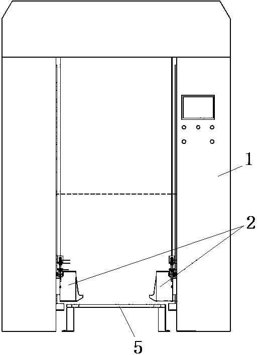 Stacking machine, grabbing device and grabbing hook mechanisms