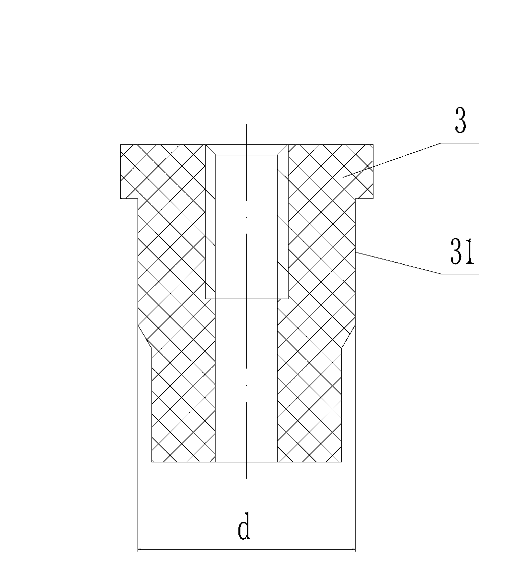 Locking tooth-type insulation temperature measuring device used for end cap of motor