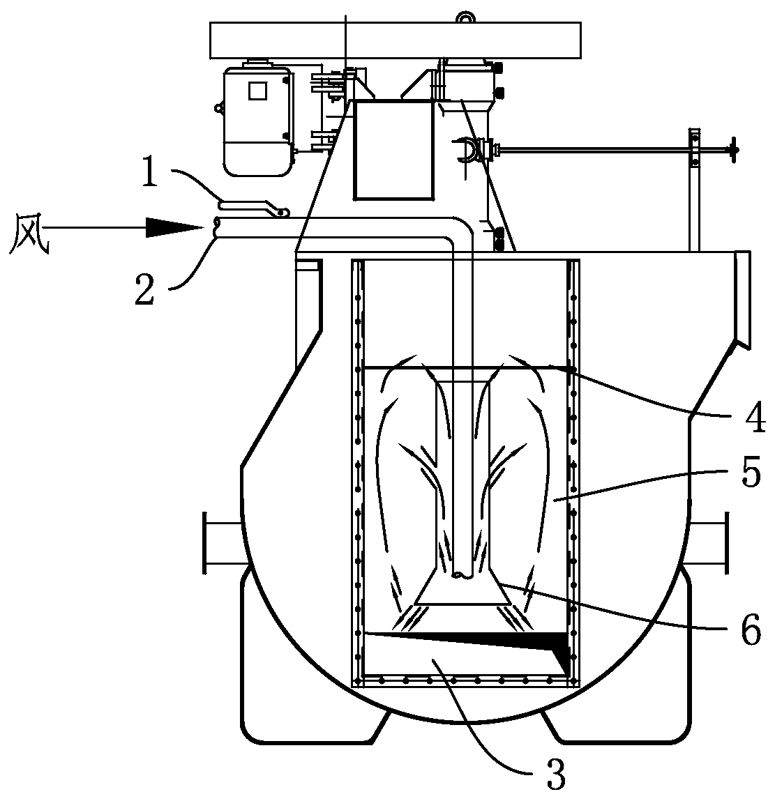 Flotation machine middle box anti-ore-settling device and working method