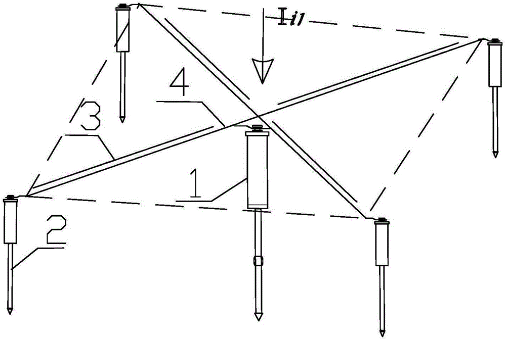 Four-plus-one surge absorbing type grounding device