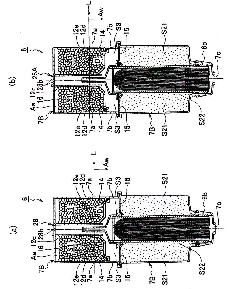 Water-purifying cartridge and water purifier