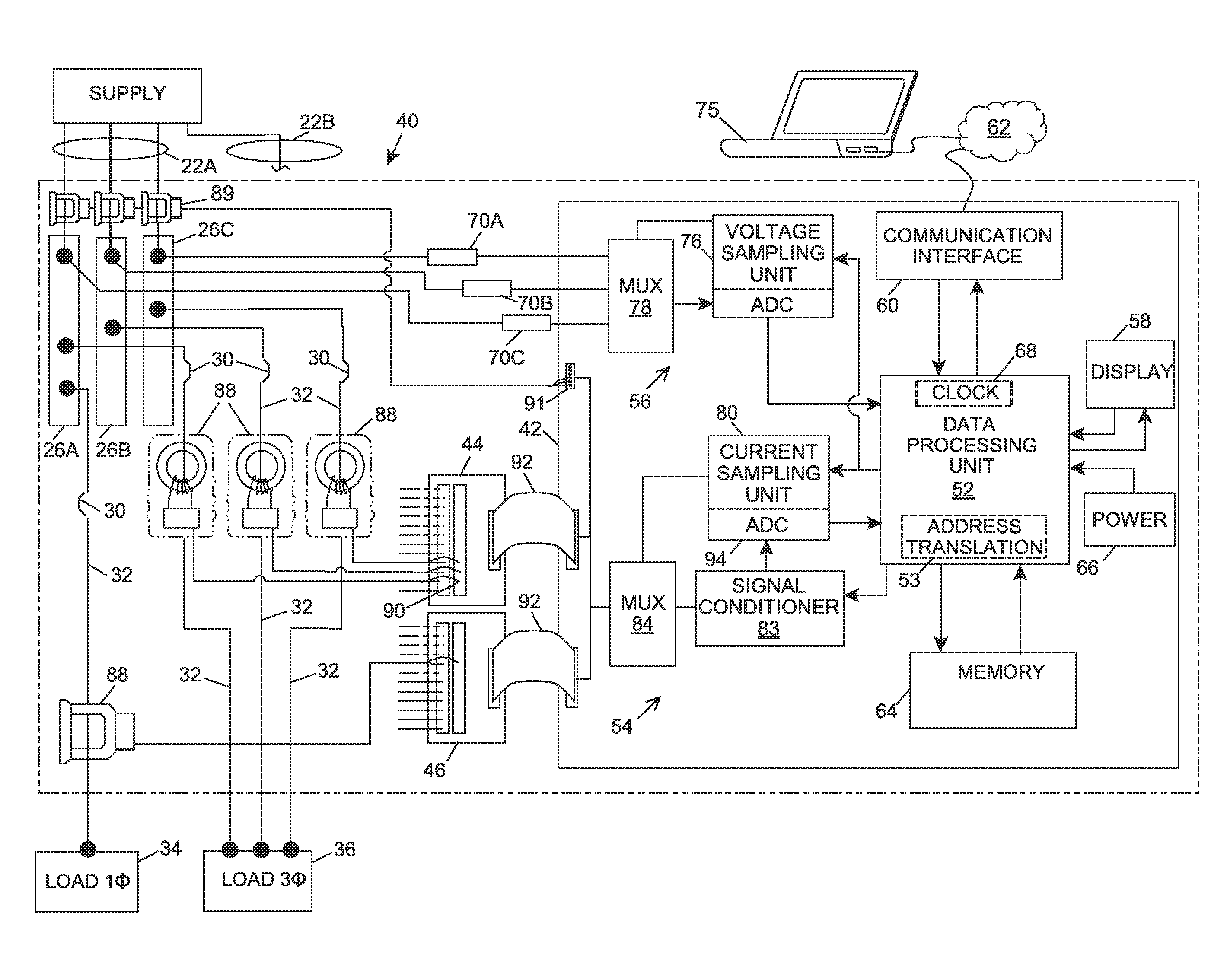 Power meter with automatic configuration