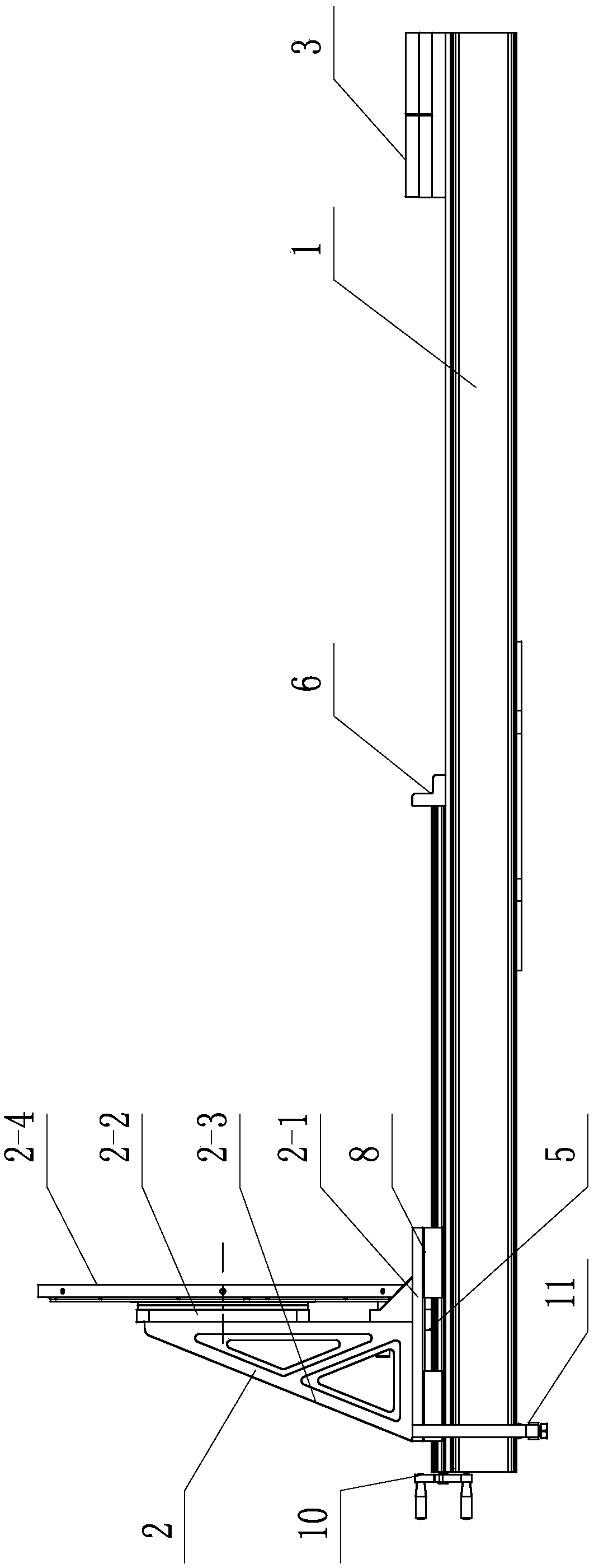 A kind of l-shaped support for the measurement of cabin quality characteristics