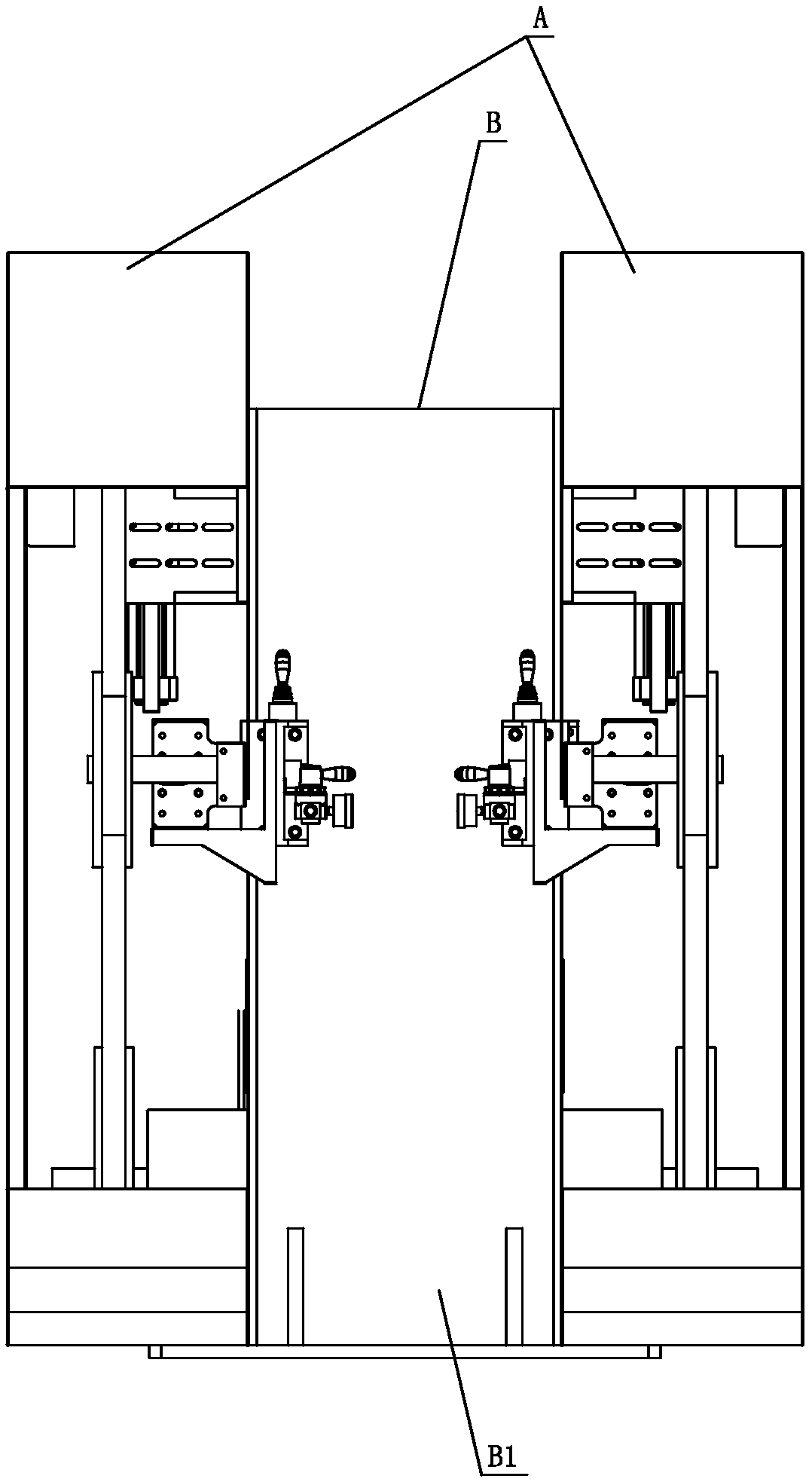 Double-side double-station force control belt sander and polishing work station thereof