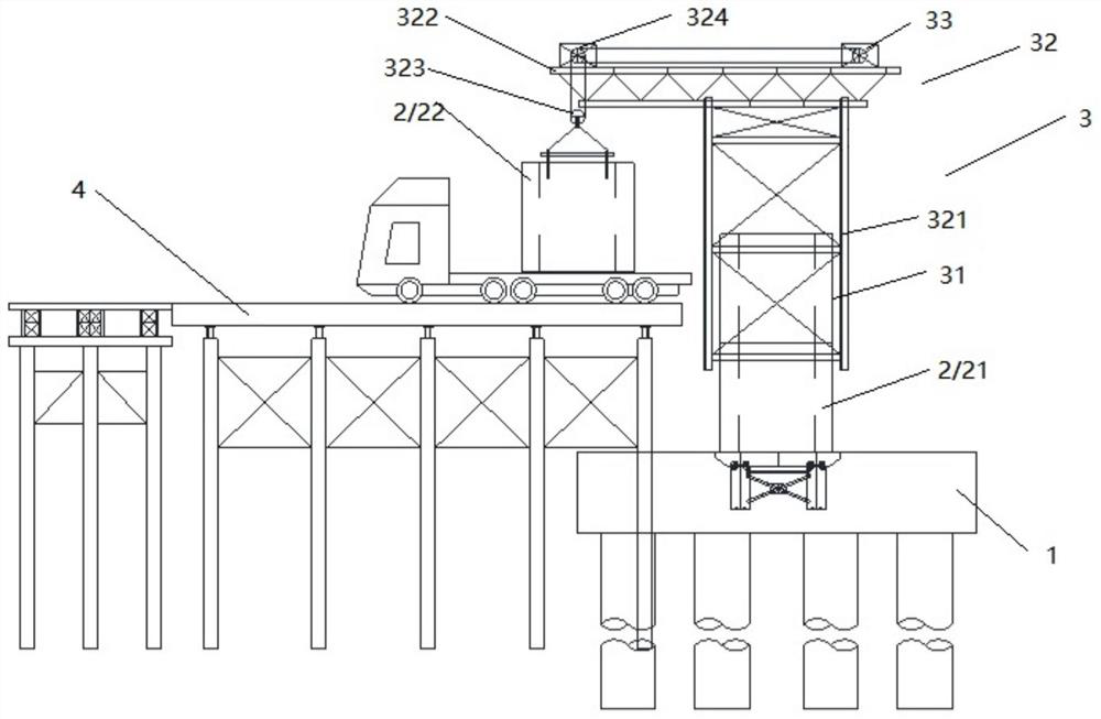 Self-climbing type installation system of steel cable tower