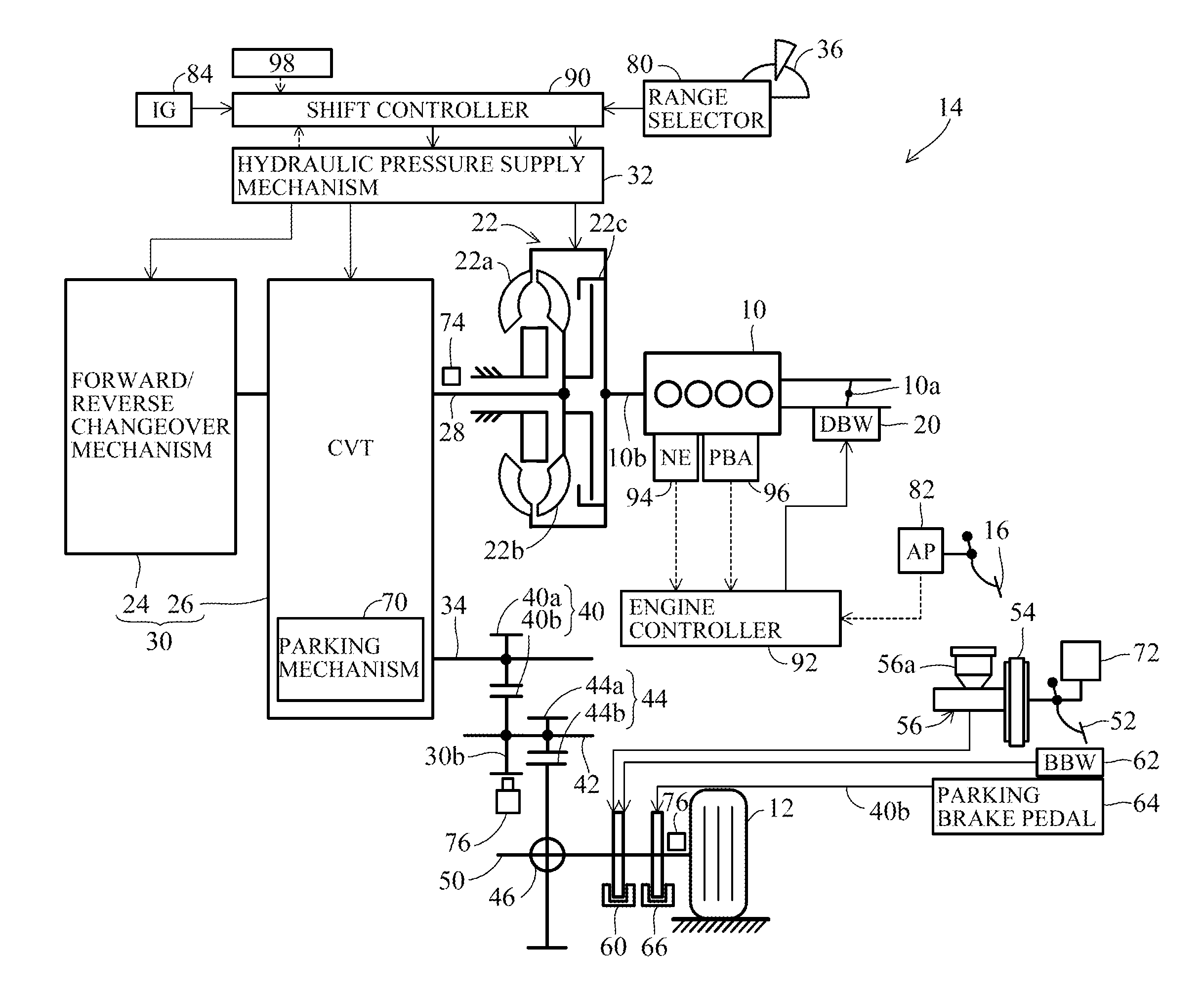 Vehicle parking control apparatus