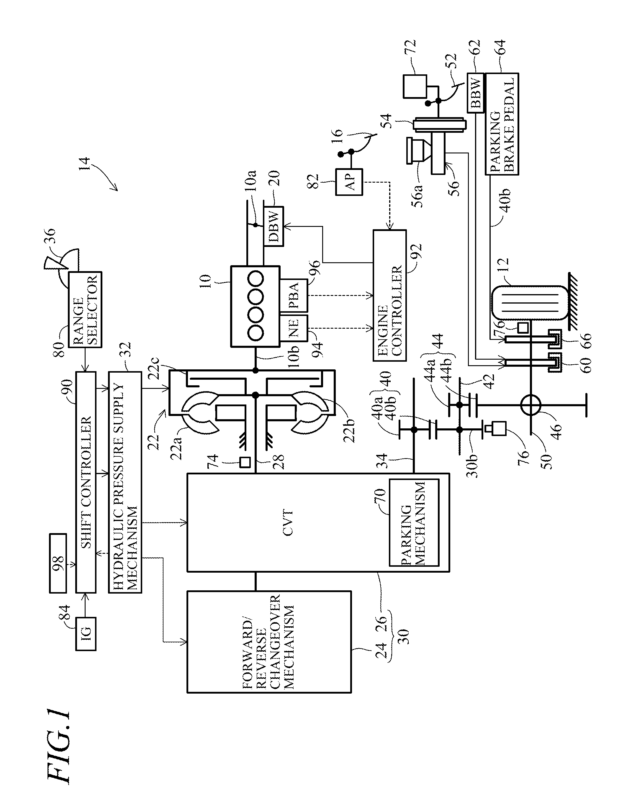 Vehicle parking control apparatus