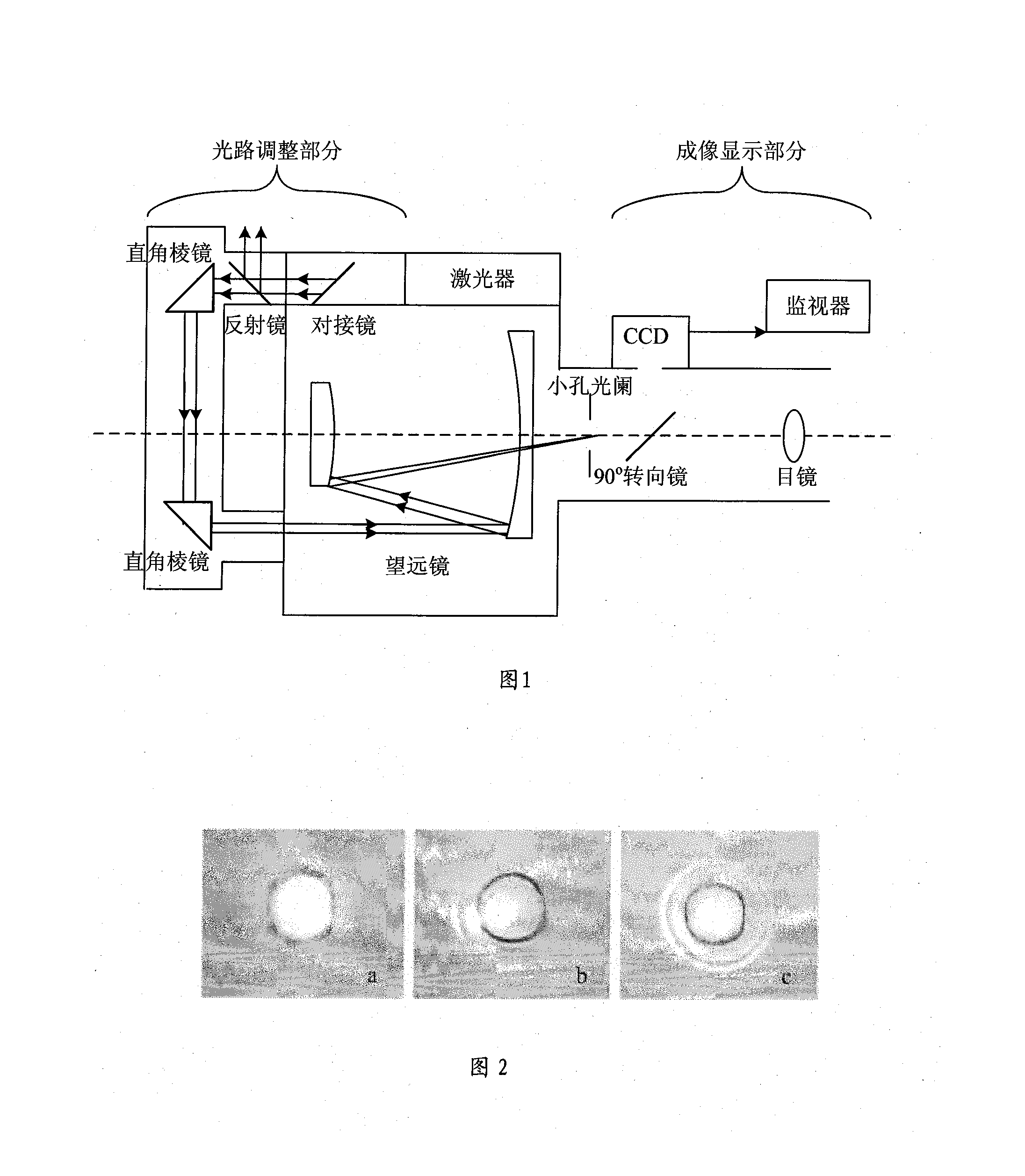 Laser radar emission and receiving light path parallel regulating system and method