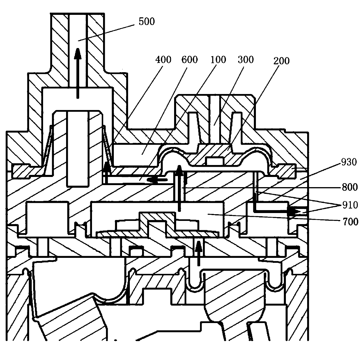 Rapid pressure release valve and integrated type diaphragm pump adopting rapid pressure release valve assembly