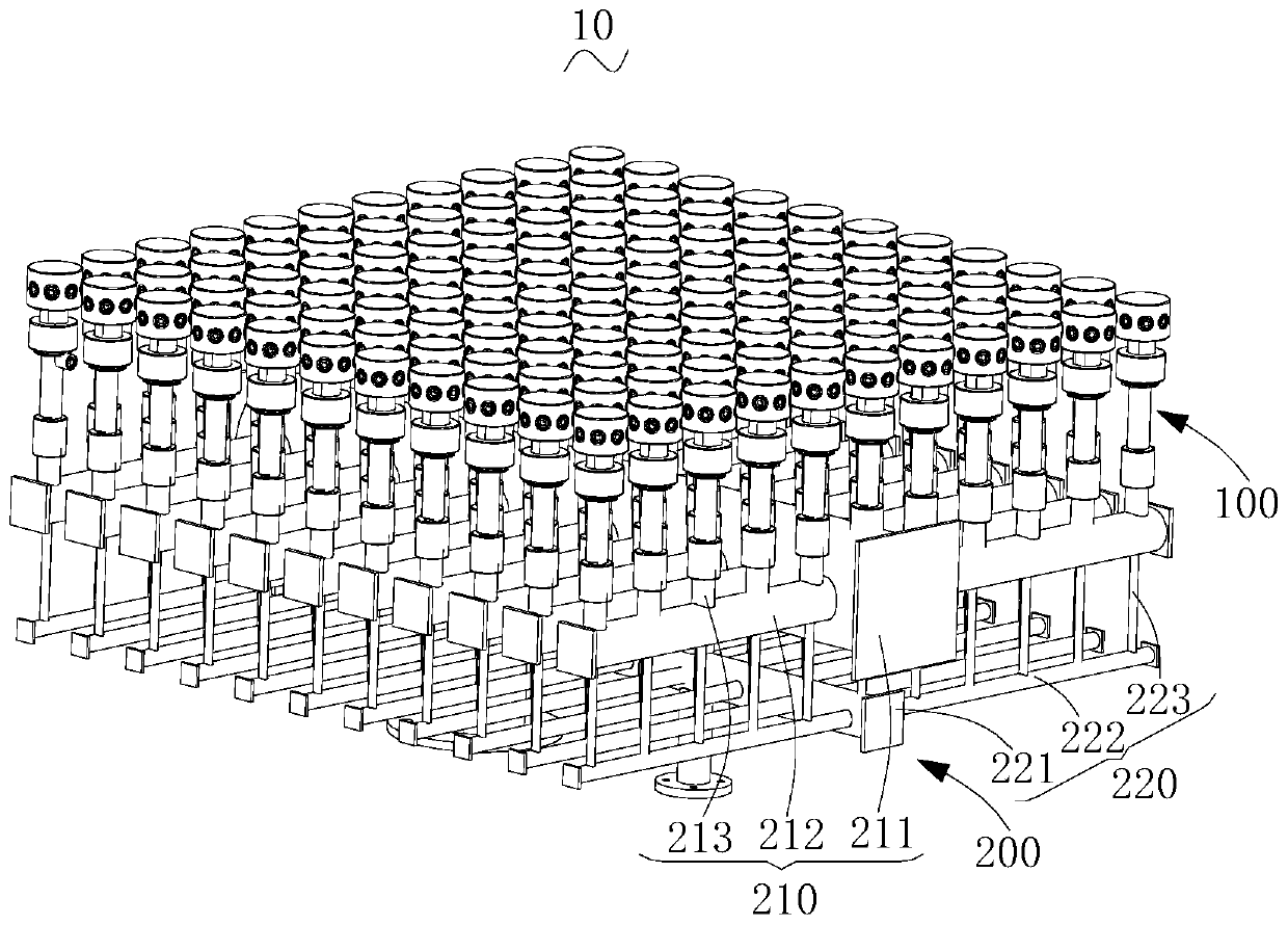 Fluidized bed combustion head and fluidized bed combustion module