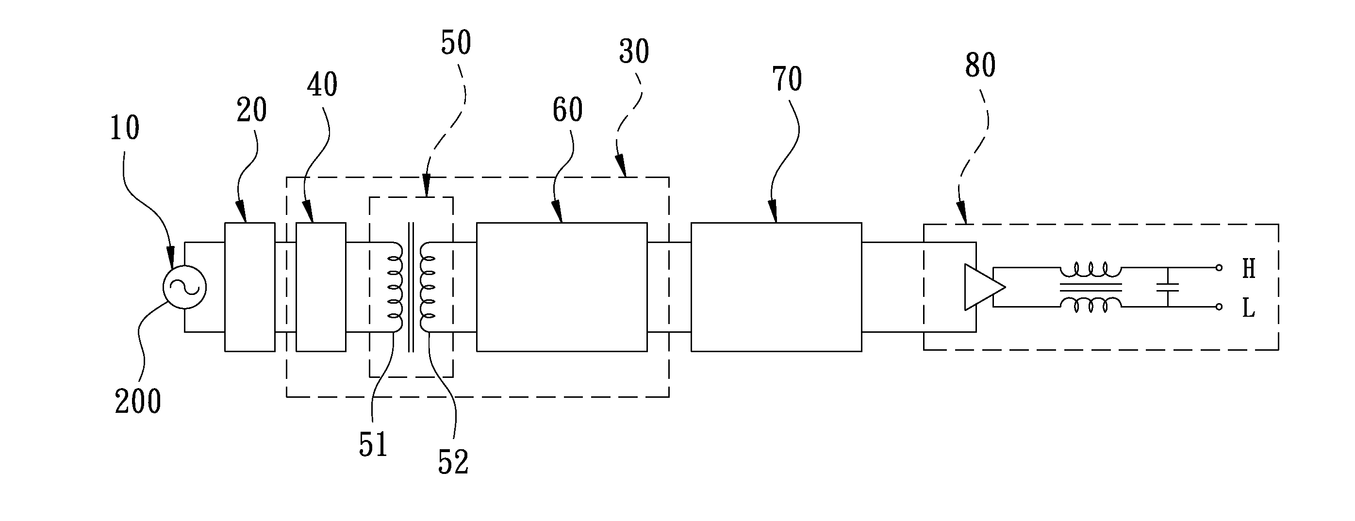 Power circuit of ac power supply