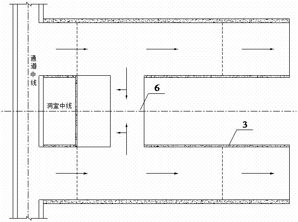 A construction structure and method for lateral expansion of a large-span cavern based on a narrow underground passage