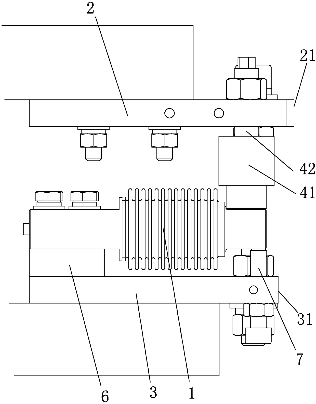 Fast installation method for bellows weighing sensors