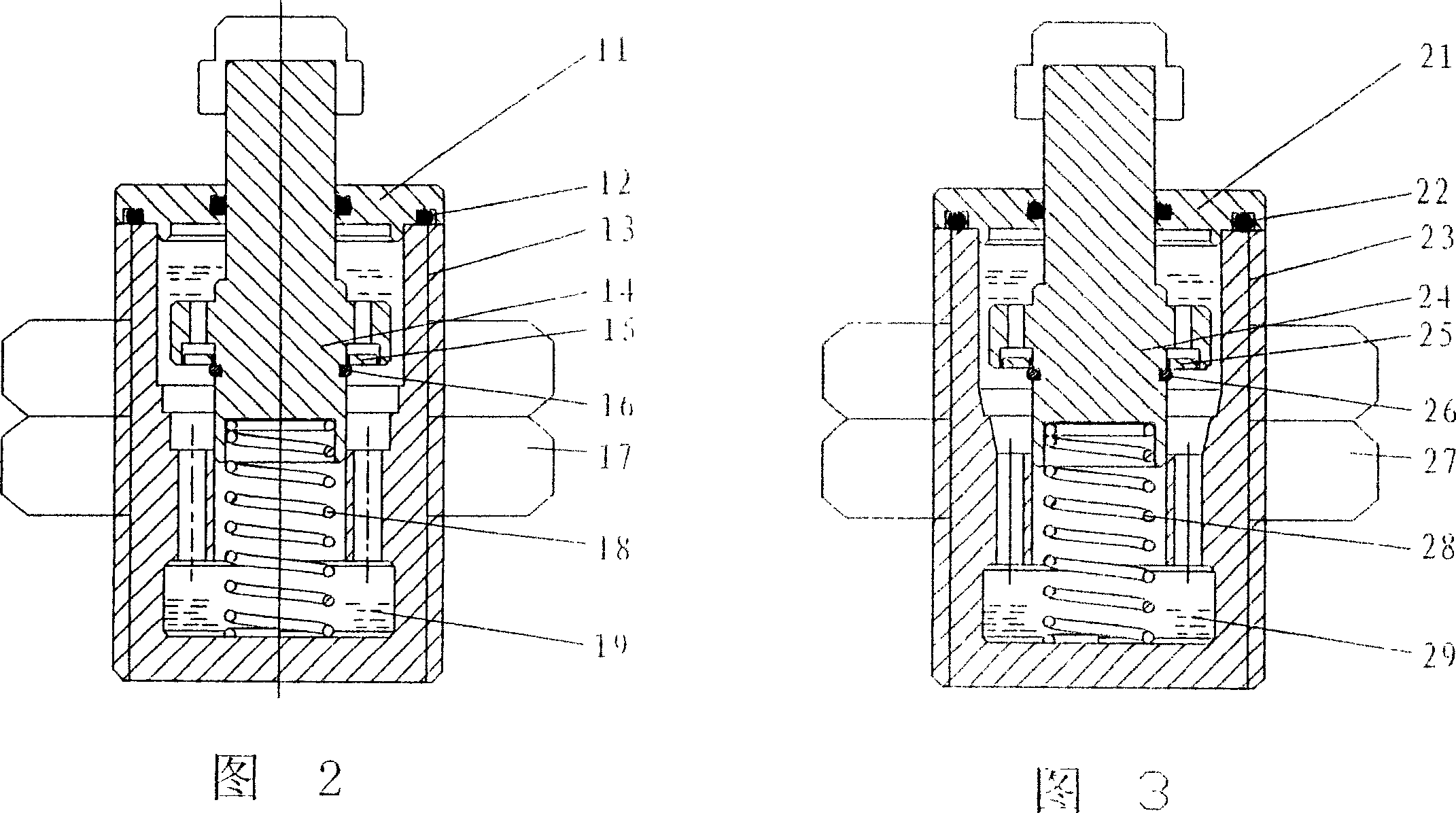 Gradual damping oil buffer