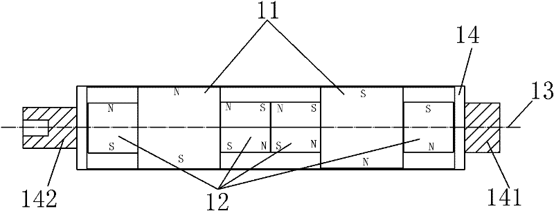 Permanent magnet and low-frequency rotating constant-strength magnetic field treatment device employing the same