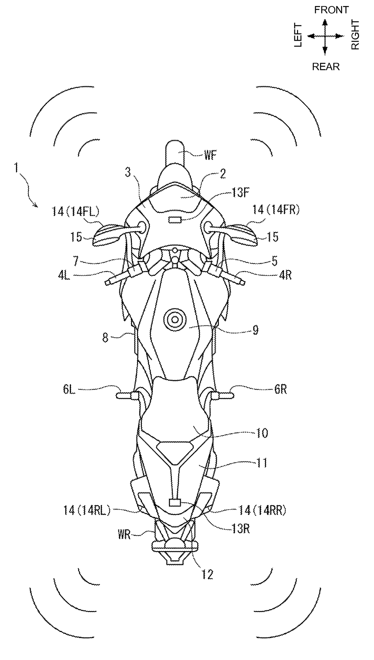 Approach notification device of straddle type vehicle