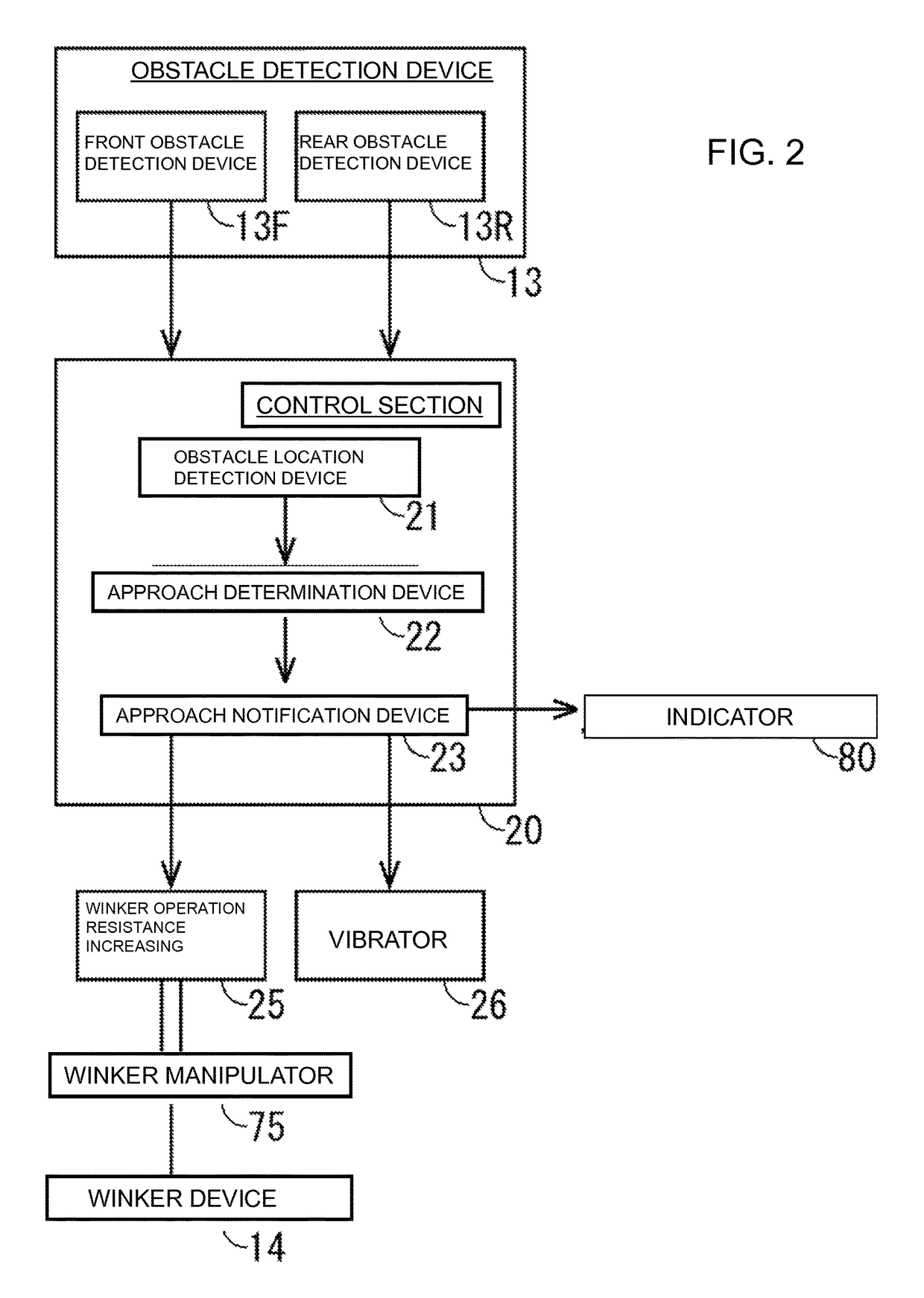 Approach notification device of straddle type vehicle