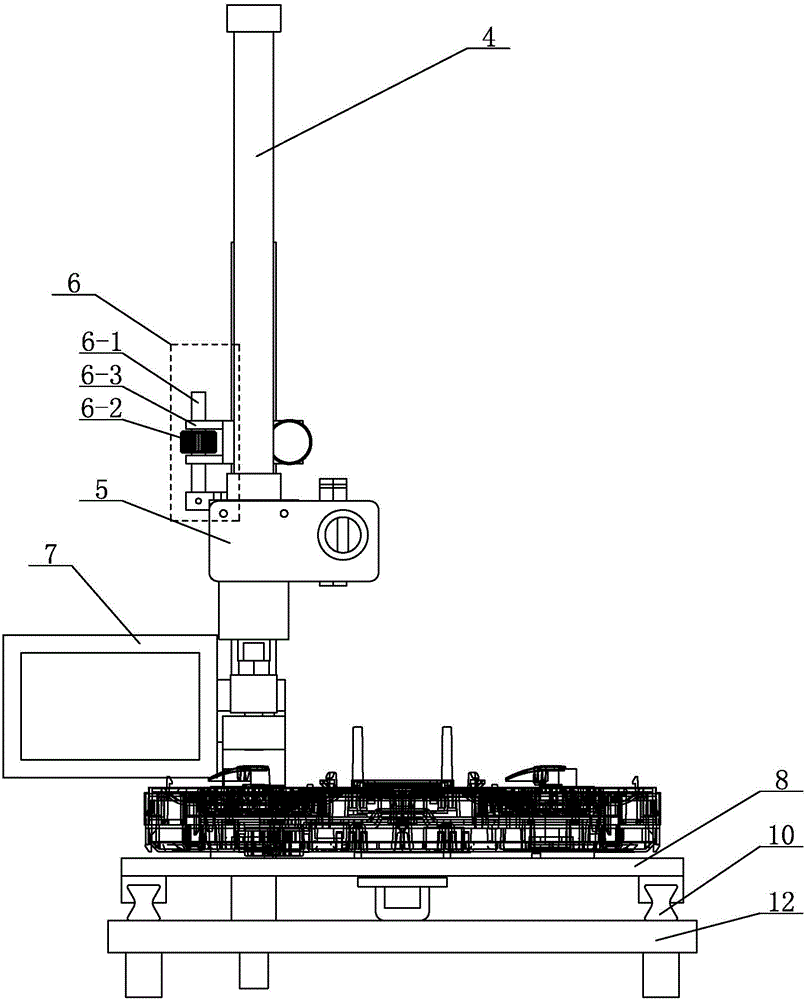 Instrument pointer pulling force detection device