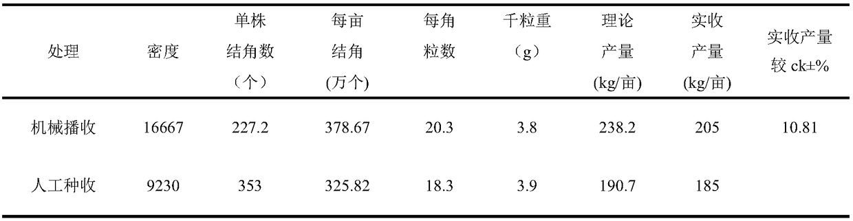 Production method for direct-seeding winter rape suitable for mechanized harvesting