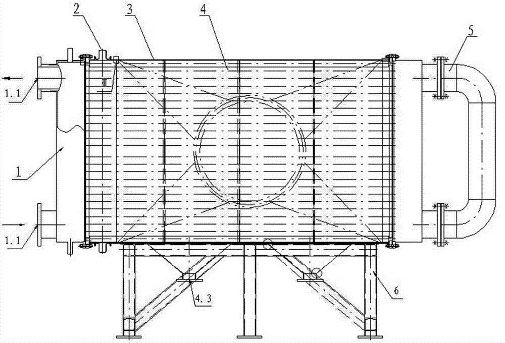 Tail gas heat exchanger of diesel engine