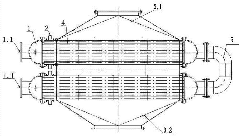 Tail gas heat exchanger of diesel engine