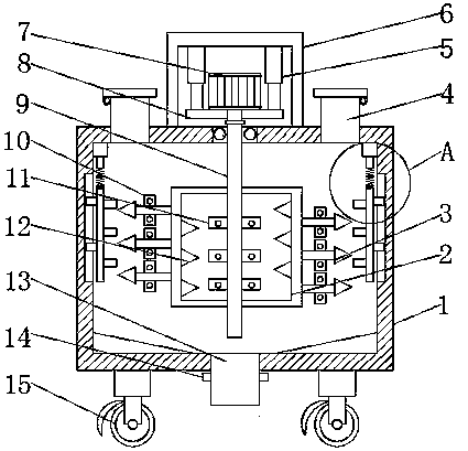 Mixing device used for food processing