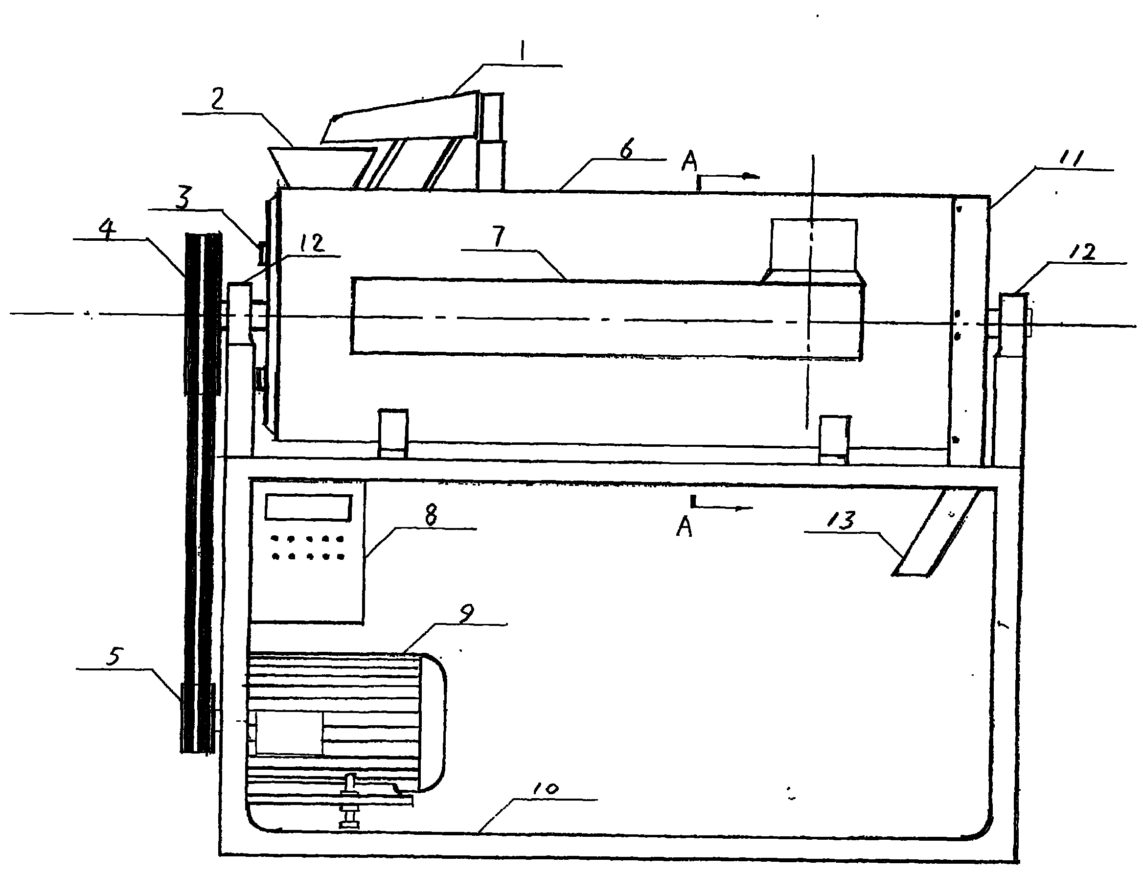 Cylindrical brushing machine