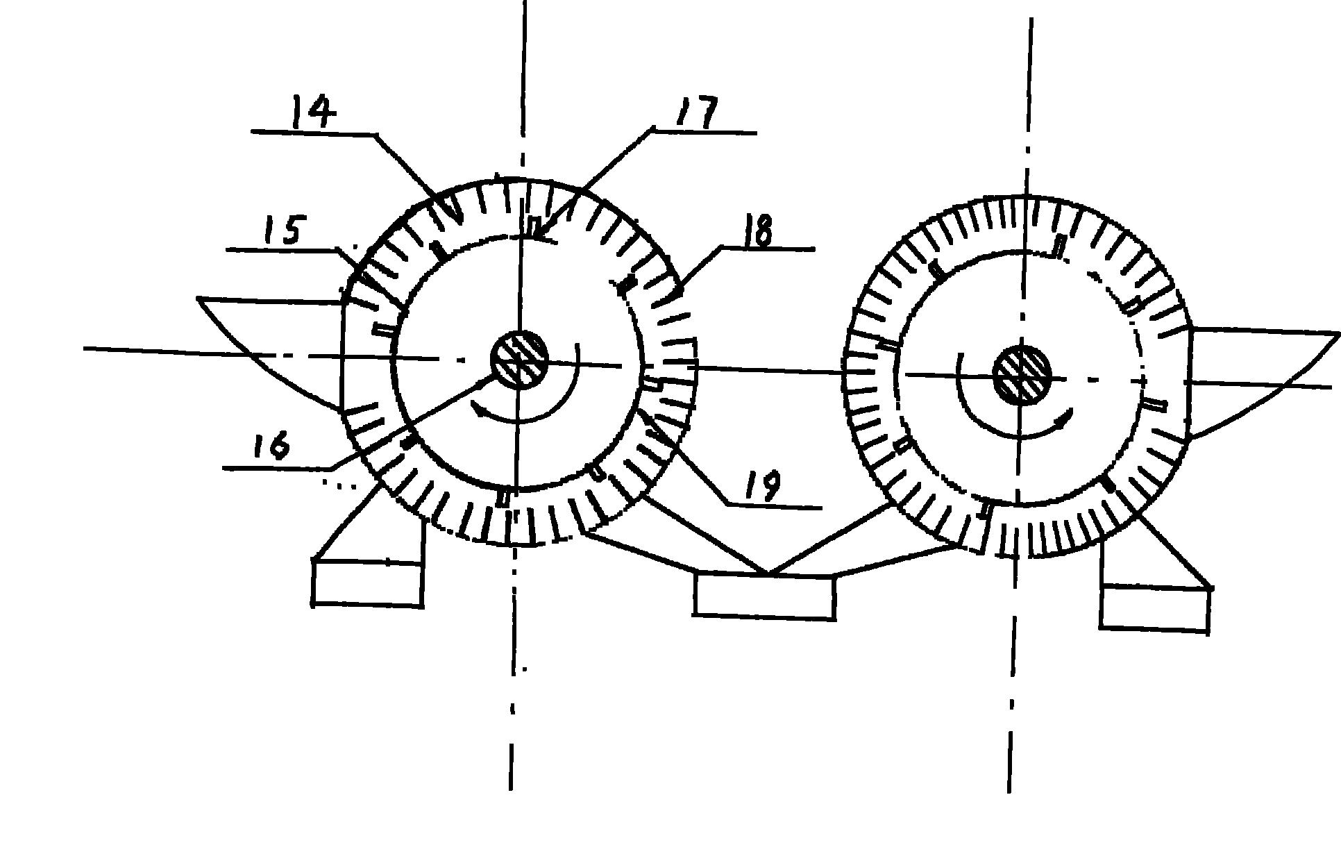 Cylindrical brushing machine