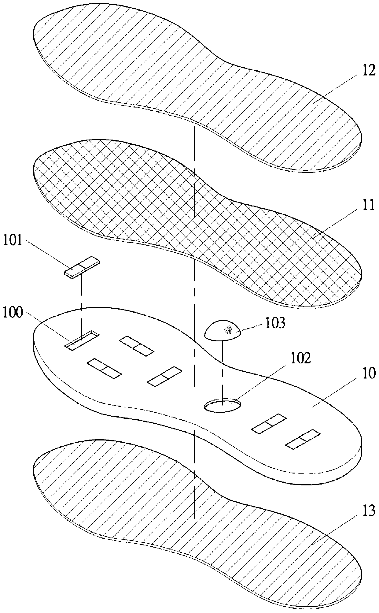 Carbon fiber magnetic therapy health-care insole and health-care shoes