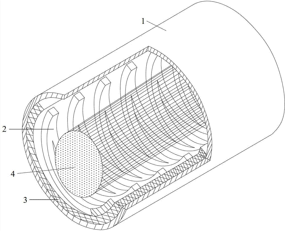 Slow-wave device adopting circular arc body V-shaped waving micro-strip curve