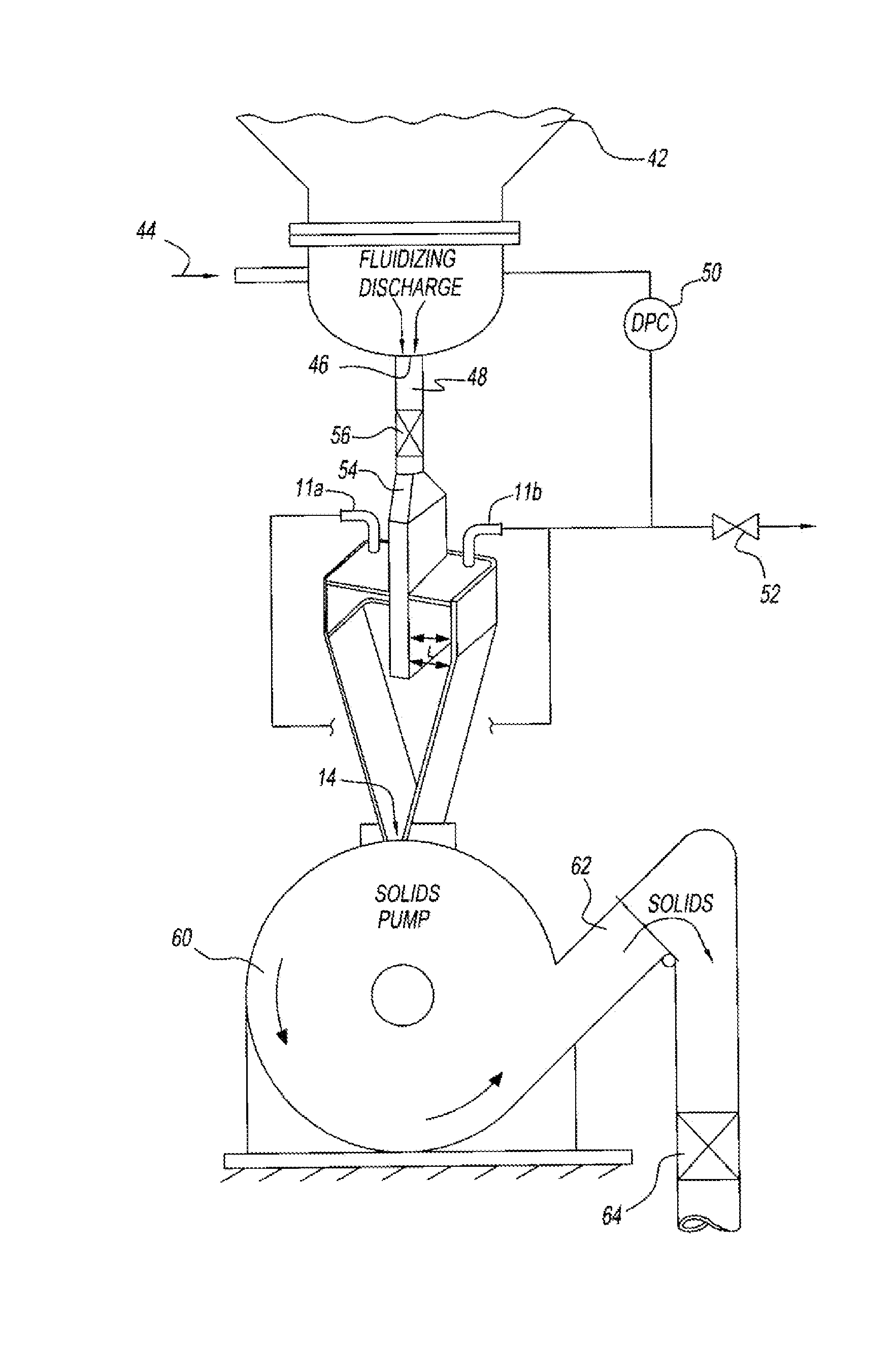 Passive solids supply system and method for supplying solids