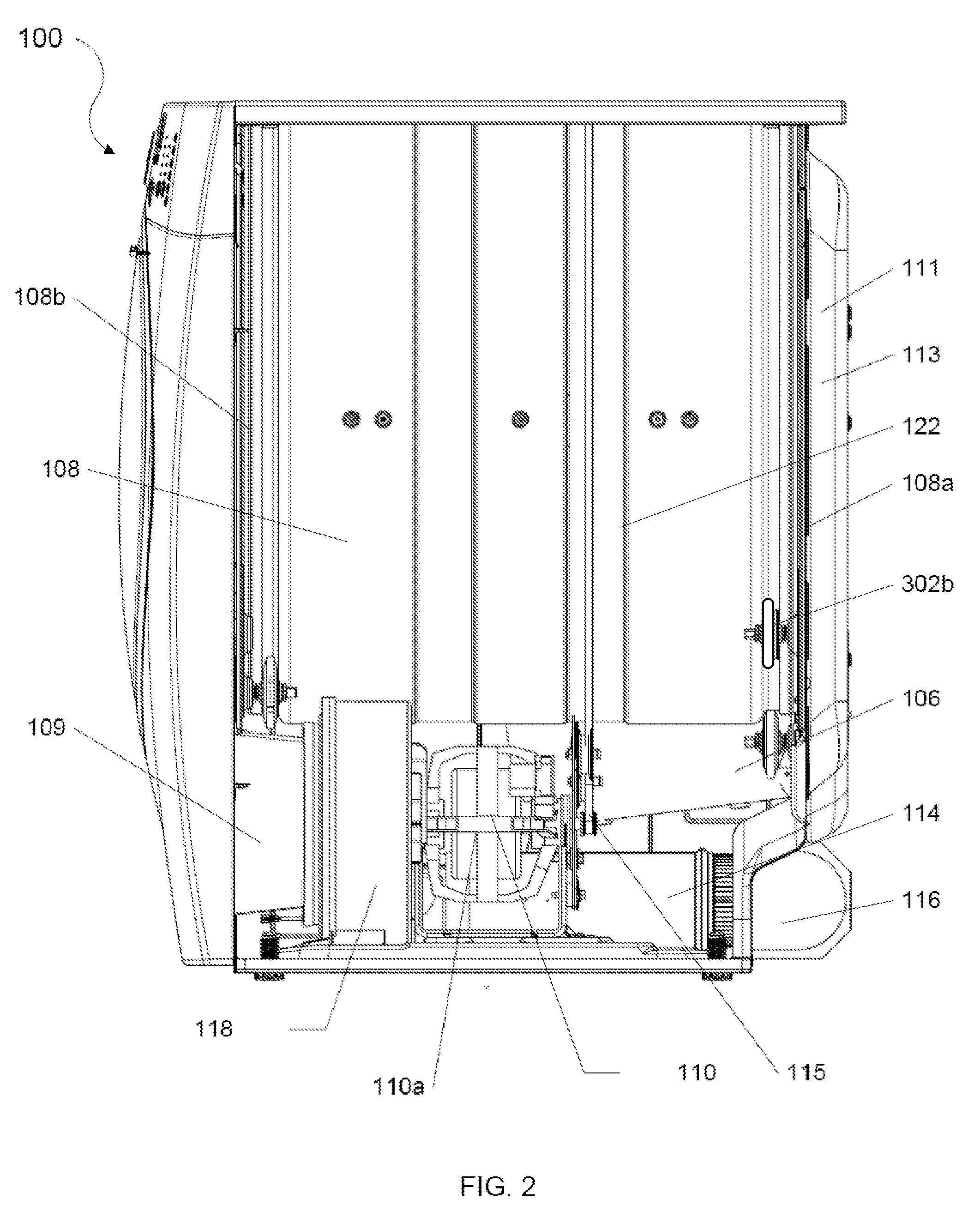 Laundry dryer having three roller drum support system and reversing idler assembly