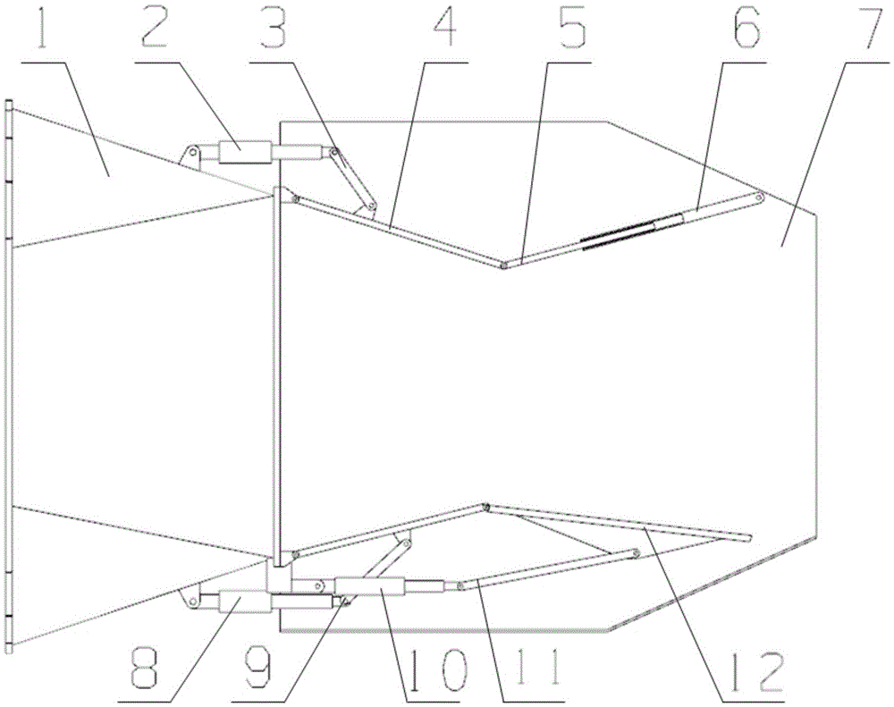 A binary vector nozzle capable of realizing s-bend occlusion function